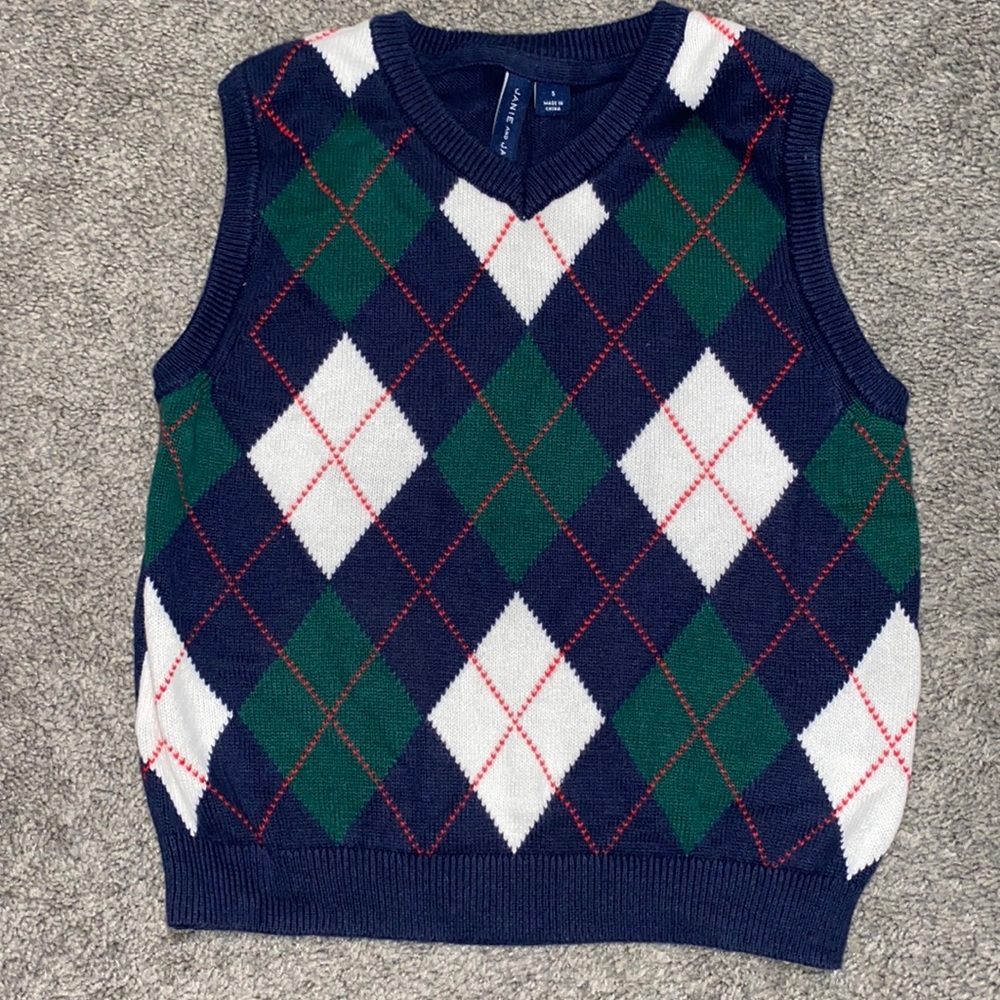 Janie and Jack sweater vest - Navy